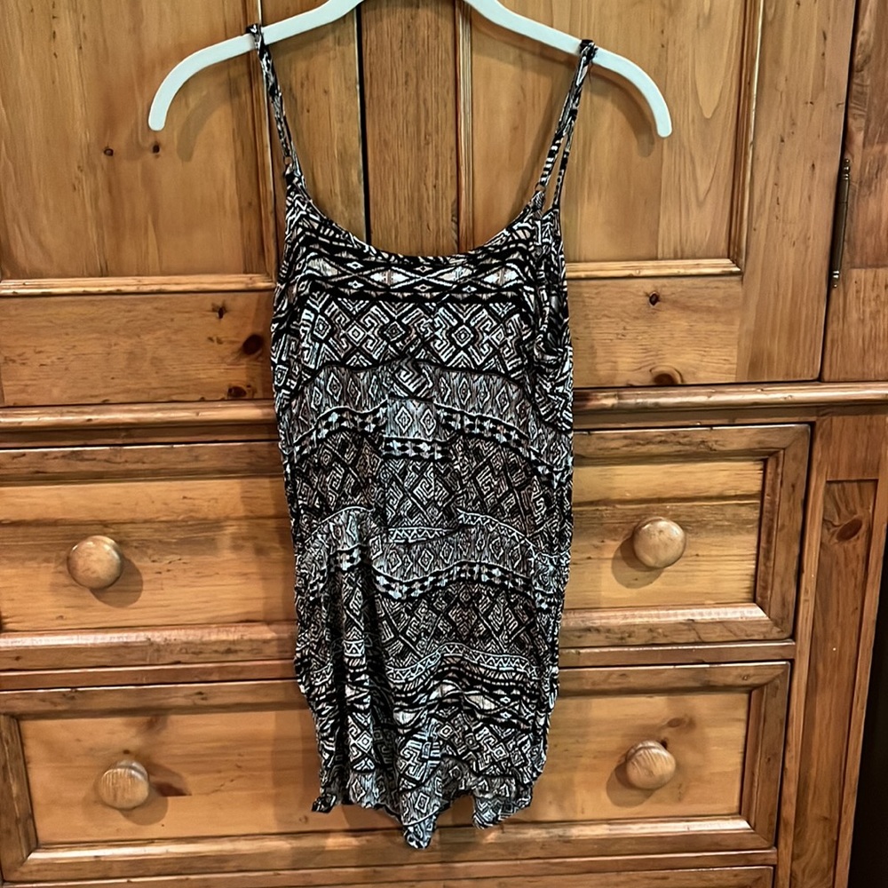 Forever 21 Open Back Patterned Romper With Pockets - image 2